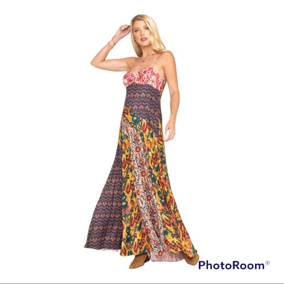 Free People x Revolve Holiday Herro Printed Maxi Dress; Brand new w/tag - Picture 4 of 8